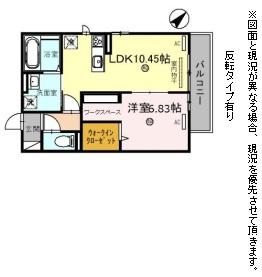 彦根市野口町のアパートの間取り