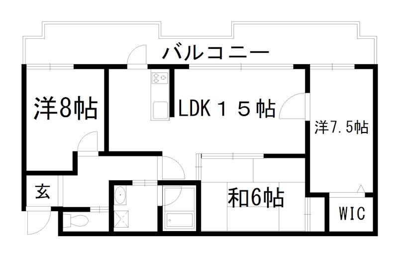 【アメニティ双ヶ丘の間取り】