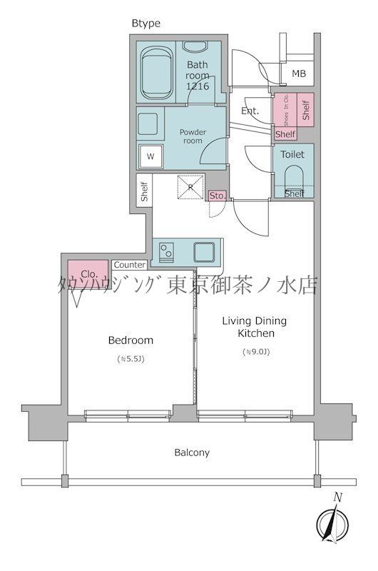 レジディア神田東の間取り