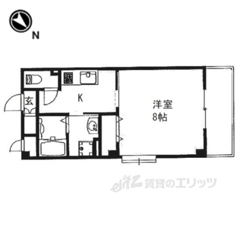 枚方市伊加賀西町のマンションの間取り