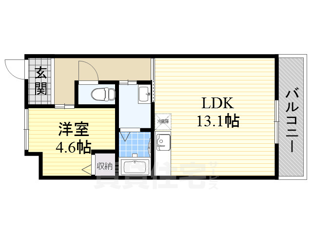 堺市中区楢葉のアパートの間取り