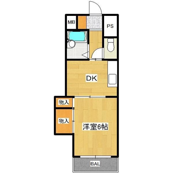 大阪市淀川区宮原のマンションの間取り