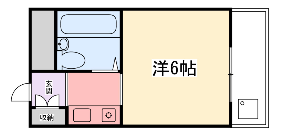 忍町中村コーポの間取り