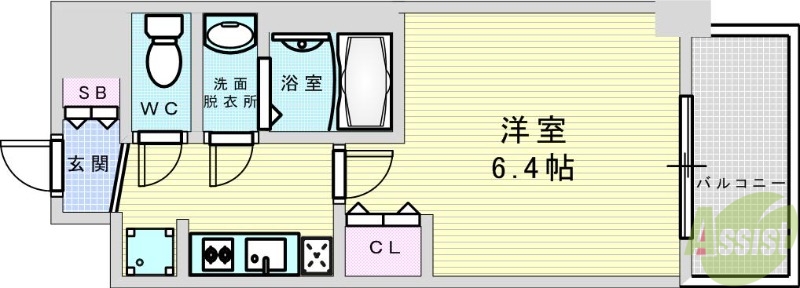 【大阪市淀川区木川東のマンションの間取り】