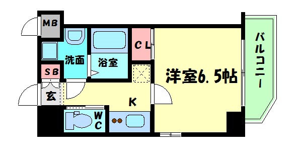 ララプレイス京町堀プロムナードの間取り