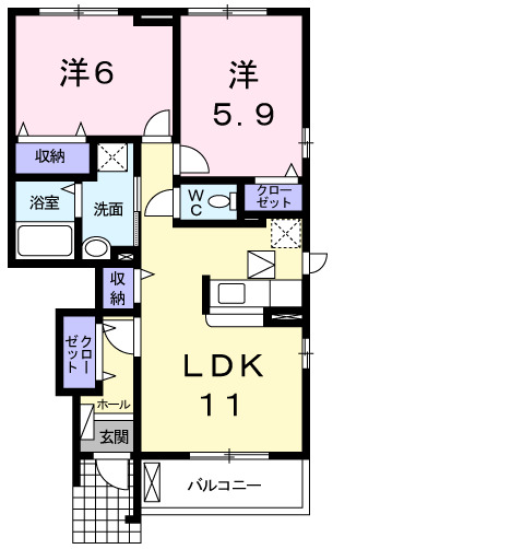 サンファミール西辛川の間取り