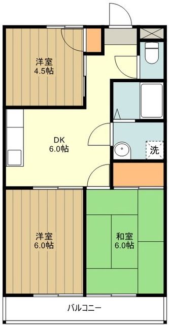 福生市加美平のマンションの間取り