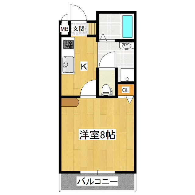 つくば市春日のマンションの間取り