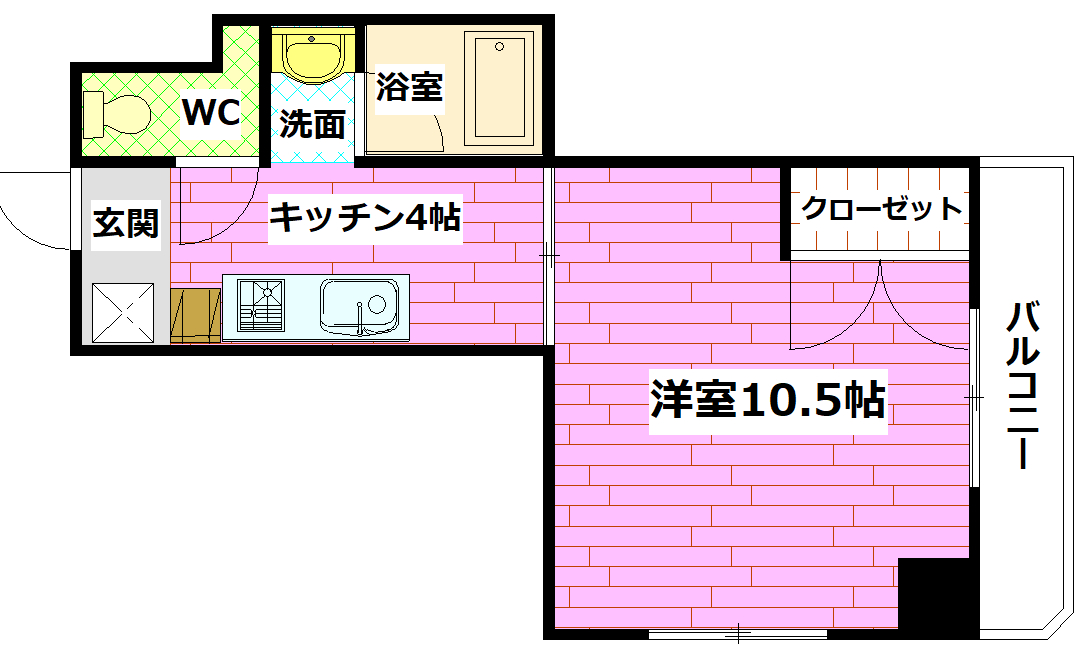 安芸郡府中町大須のマンションの間取り