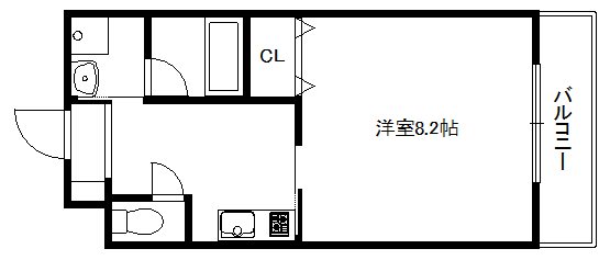 京都市伏見区竹田西段川原町のマンションの間取り