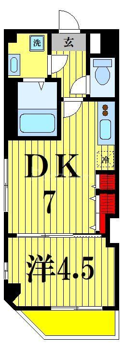 松戸市西馬橋蔵元町のマンションの間取り