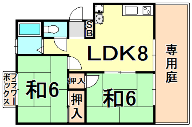 サンライフ大鹿の間取り