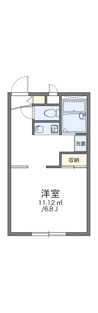 枚方市松丘町のアパートの間取り