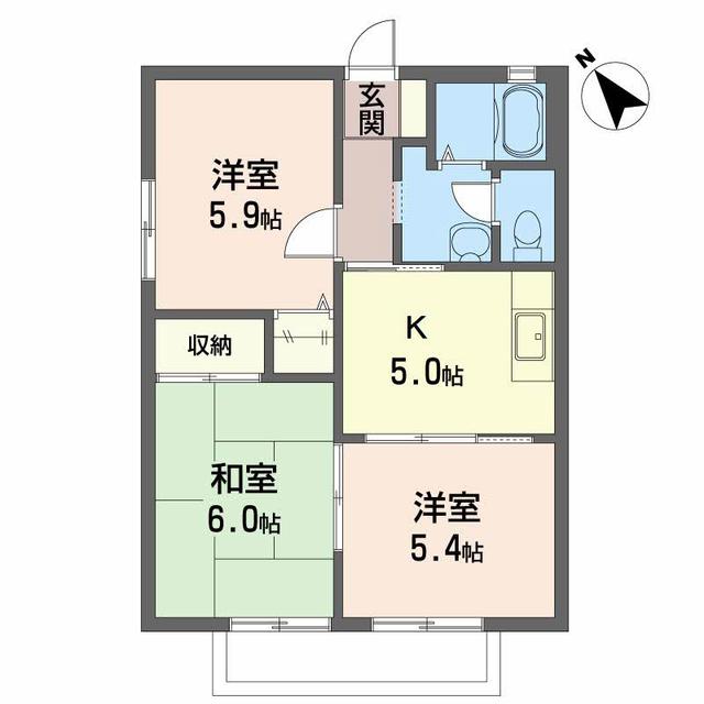 サンカーサ矢三の間取り