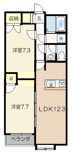 埼玉高速鉄道 鳩ケ谷駅 徒歩21分 3階建 築18年の間取り写真