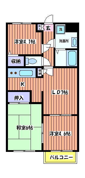 恋ヶ窪378レジデンスの間取り