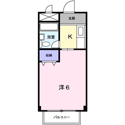 八尾市東太子のアパートの間取り