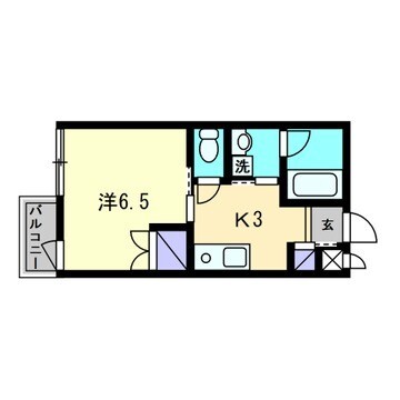 松山市喜与町のマンションの間取り