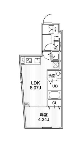 新宿区早稲田南町のマンションの間取り