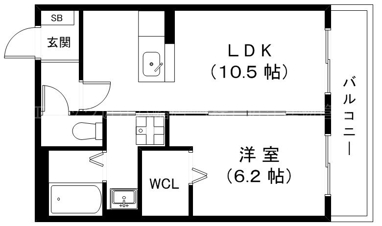 近江八幡市本町のマンションの間取り