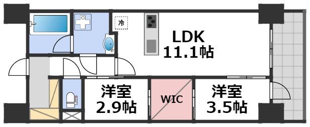 アーバネックス谷町六丁目の間取り