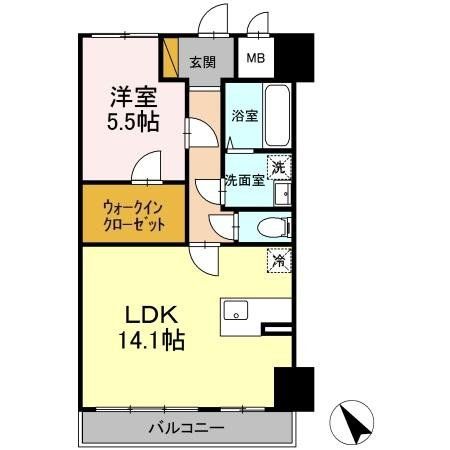 流山市おおたかの森西のマンションの間取り