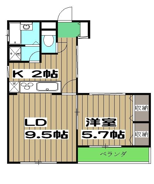 京都市西京区桂浅原町のマンションの間取り