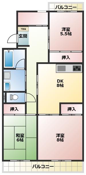 ペアシティ久喜弐番館の間取り