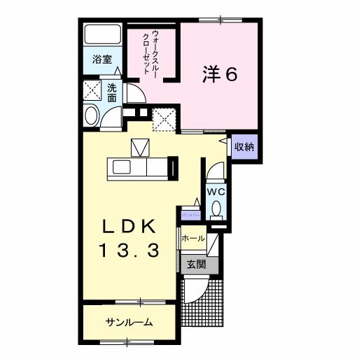 太田市新田木崎町のアパートの間取り