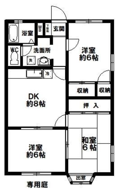 ビバコート暁Ｃ棟の間取り