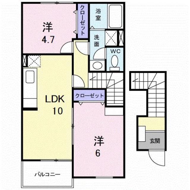 三養基郡みやき町大字白壁のアパートの間取り