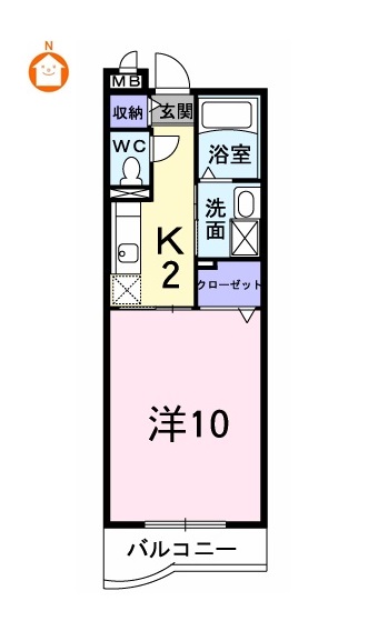 徳島市末広のマンションの間取り