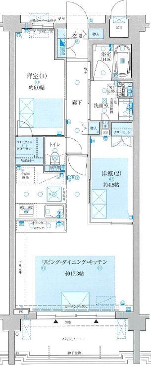 ドルチェヴィータ名古屋則武の間取り