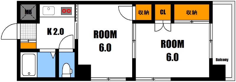 広島市安佐南区古市のマンションの間取り