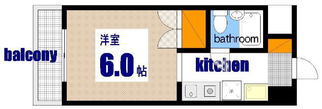 広島市中区上幟町のマンションの間取り