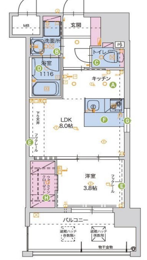 アルファシオサウスフォンテの間取り