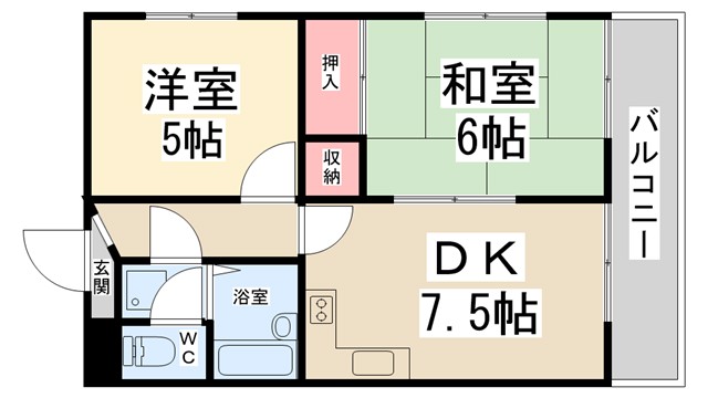 ダンディライオン宝塚IIの間取り