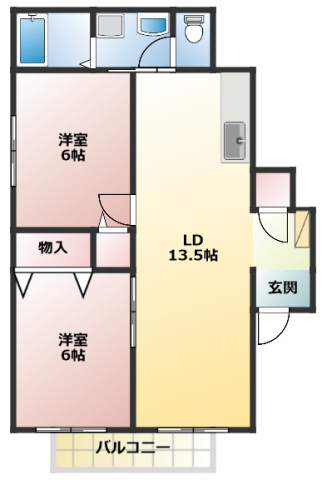 ヴィラ藤岡の間取り