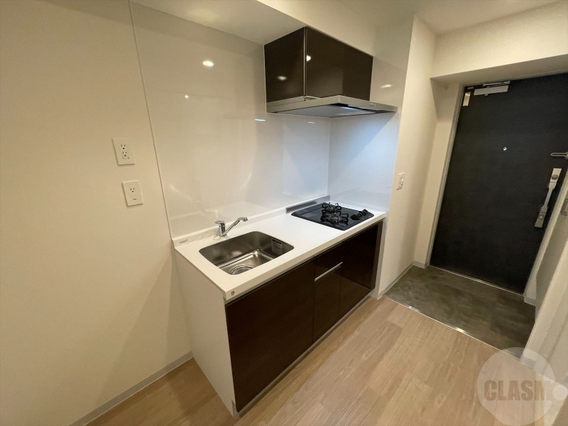 キッチン　２口コンロのシステムキッチン