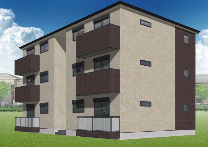 建物外観　完成模型図