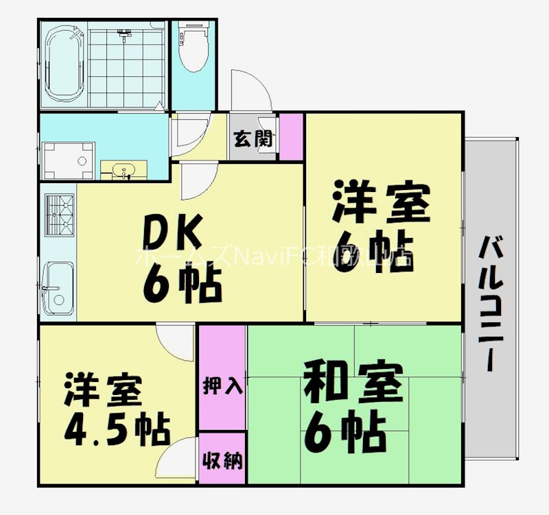 グランドヒル岸宮の間取り写真