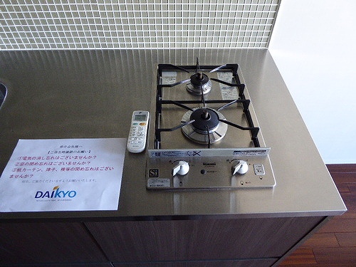 キッチン　ガスコンロ　※2019年2月撮影