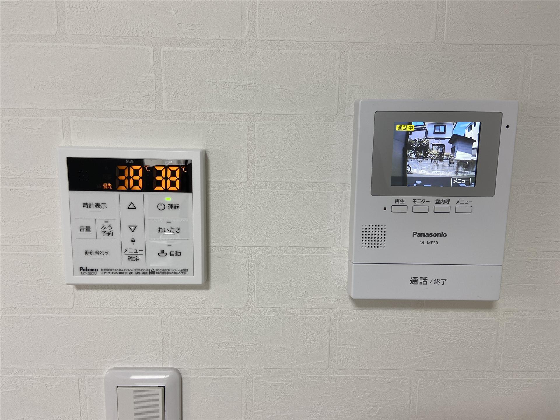 セキュリティ　来訪者を確認出来るTVモニターホン付きです