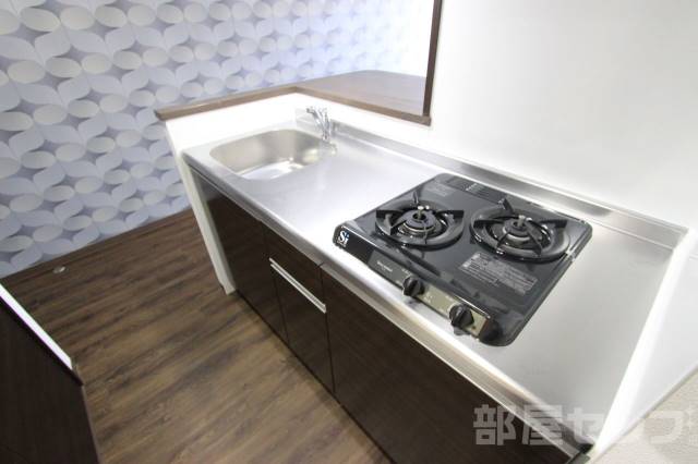 キッチン　ガスコンロ２口です