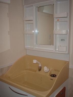 洗面設備　ペットも洗えるスペースです