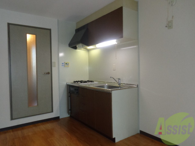 キッチン　おしゃれなキッチンコンパクトなのにしっかり２口あります