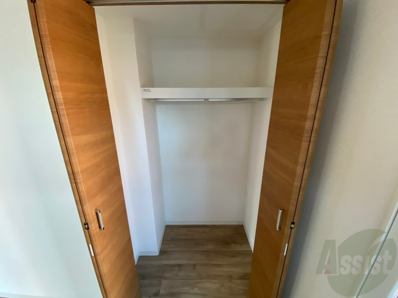 収納　寝室の収納です。部屋がすっきり片付きます。