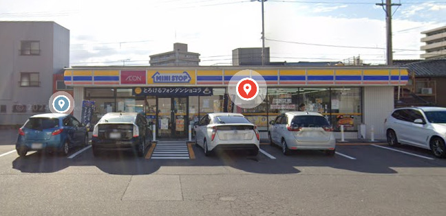 コンビニ　ミニストップ 丸亀城西店（コンビニ）まで522m