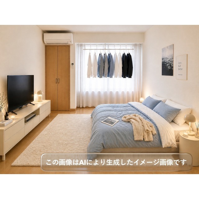 居室・リビング　洋室　※ＡＩ生成による家具配置イメージ