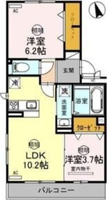 阪急神戸線 神崎川駅 徒歩14分 3階建 築11年の間取り写真